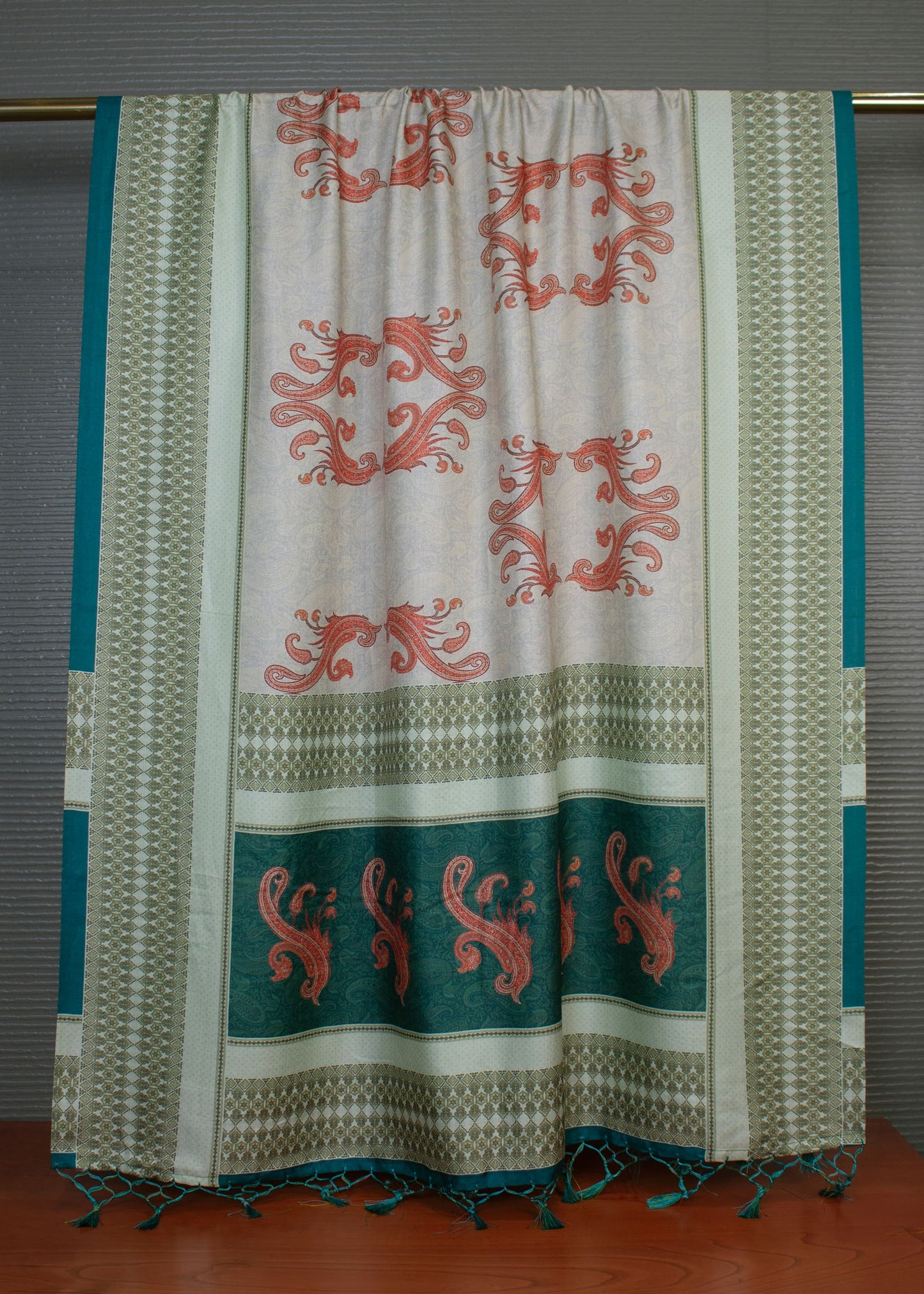 Elegant Multicolor Kalamkari Digital Printed Pashmina Dupatta with Refined Tassels