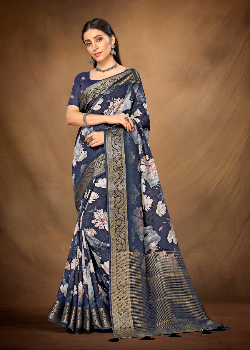Stunning Maslin Saree: Perfect Blend of Tradition and Modernity