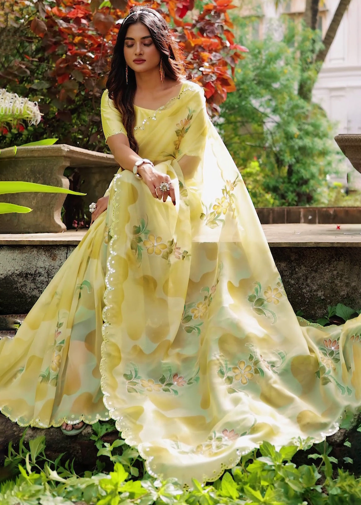 Soothing Yellow Saree: Serenity in Style