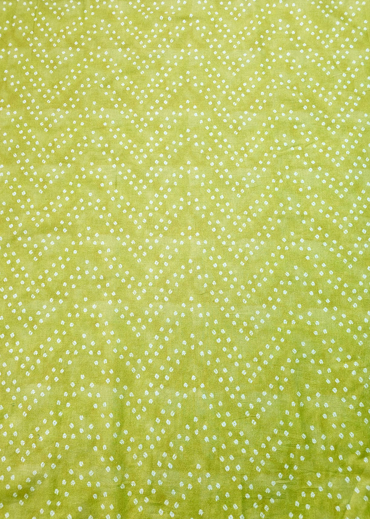 Bandhej Digital Print on Liril Green Pure Cotton Linen Fabric - Pure Cotton Linen D.No. 3207 Liril Green Image 2