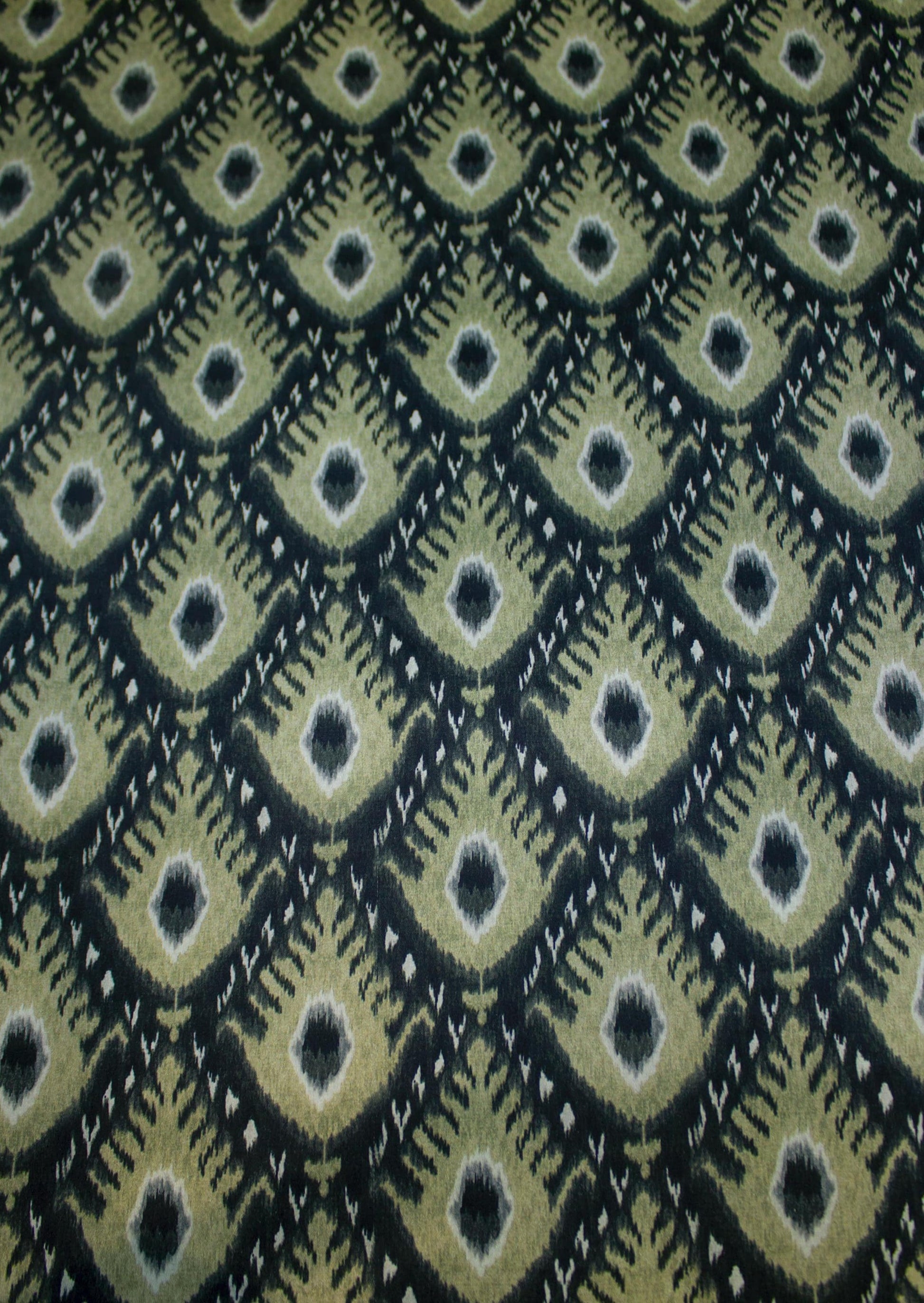 Black Ikat Digital Printed Pure Cotton Fabric - Cotton Fabric D.No. 3061 Black Zoom Image View