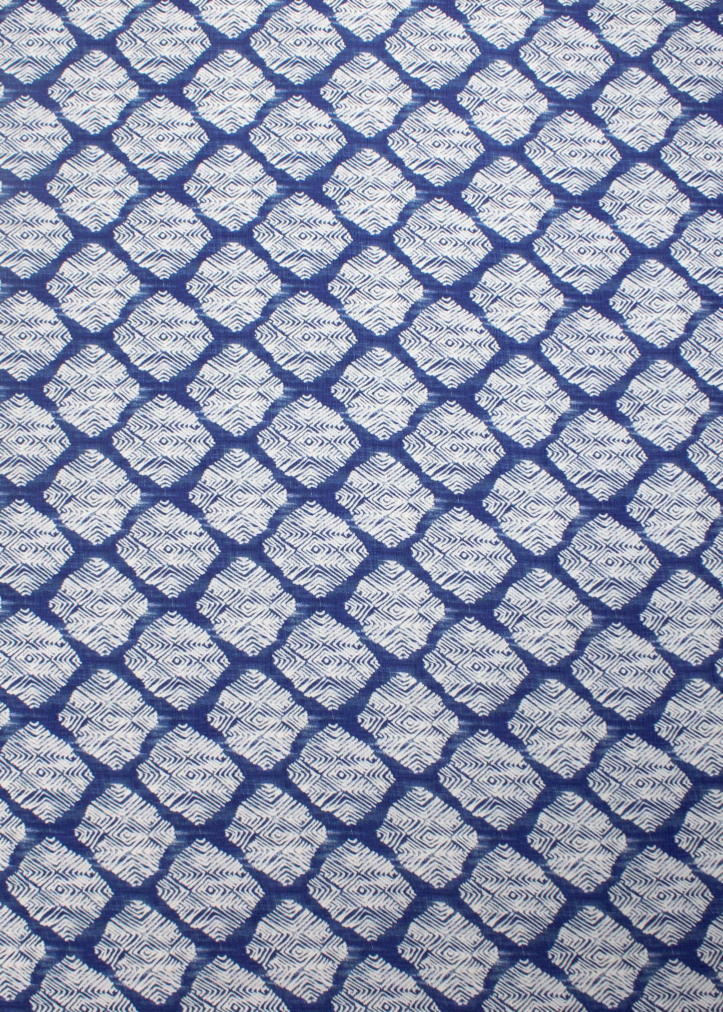 Blue Abstract Aesthetic Motif — Pure Viscose Tissue Silk Designer Fabric - Pure Viscose Tissue Silk 2107 Blue 1