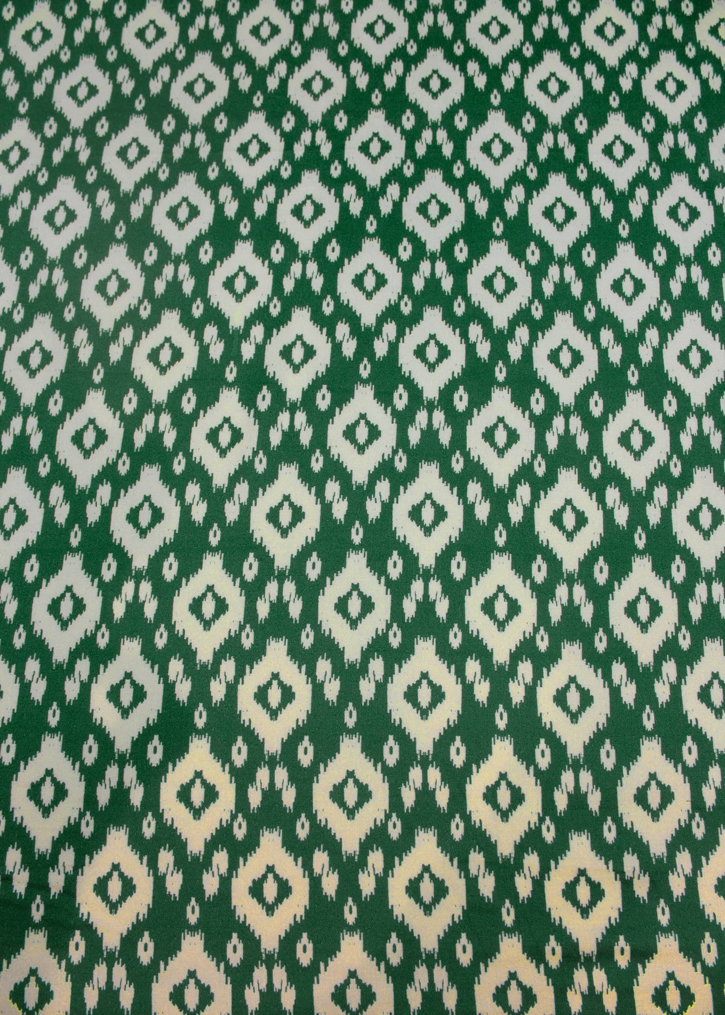 Cotton Bottle Green Ikat Digital Printed Fabric - Cotton Fabric D.No. 3011 Bottle Green Zoom Image