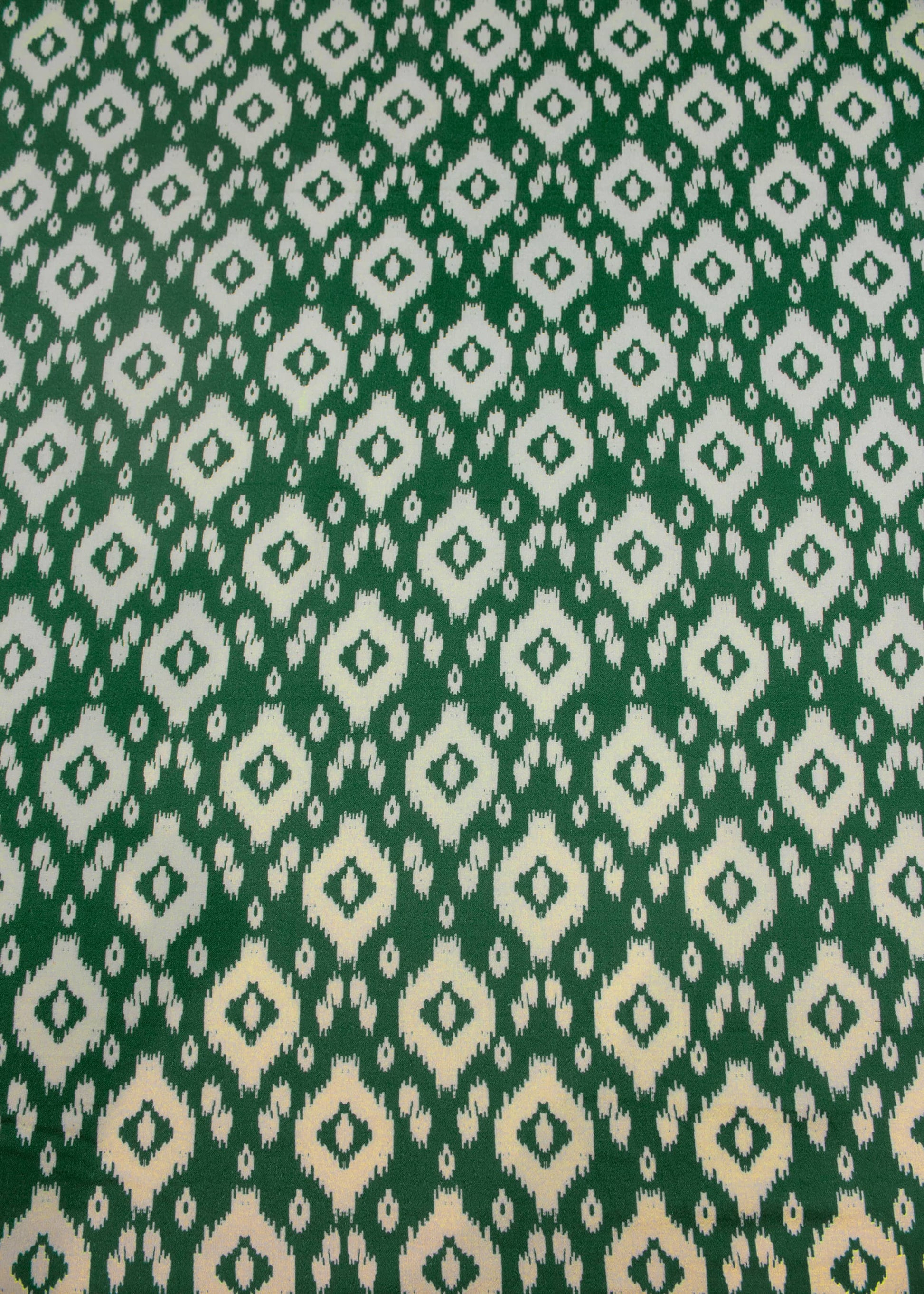 Cotton Bottle Green Ikat Digital Printed Fabric - Cotton Fabric D.No. 3011 Bottle Green Zoom Image