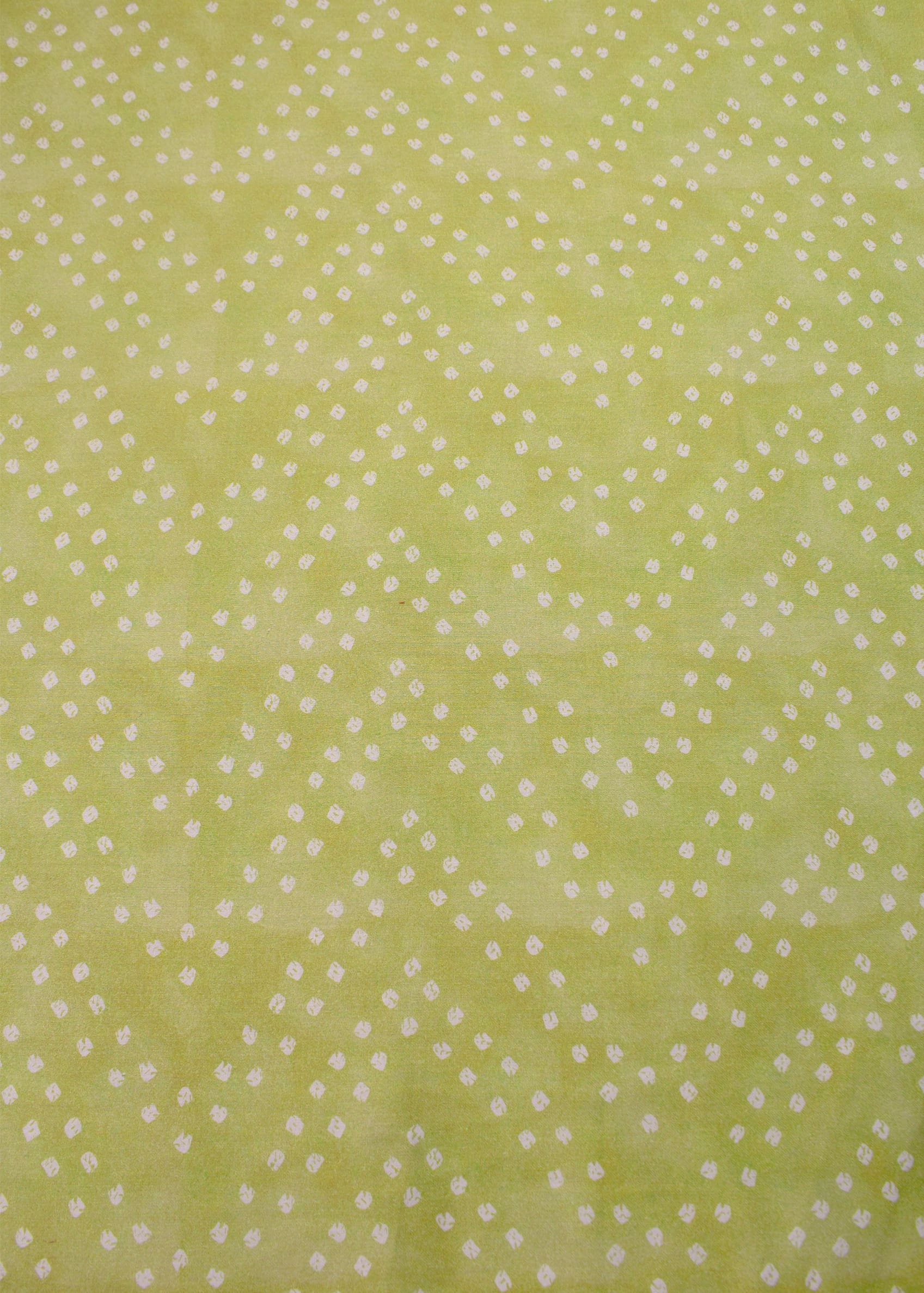 Liril Green Pure Cotton Satin Fabric with Bandhej and Zig Zag Digital Print - Pure Cotton Satin D.No. 1704 Liril Green 2