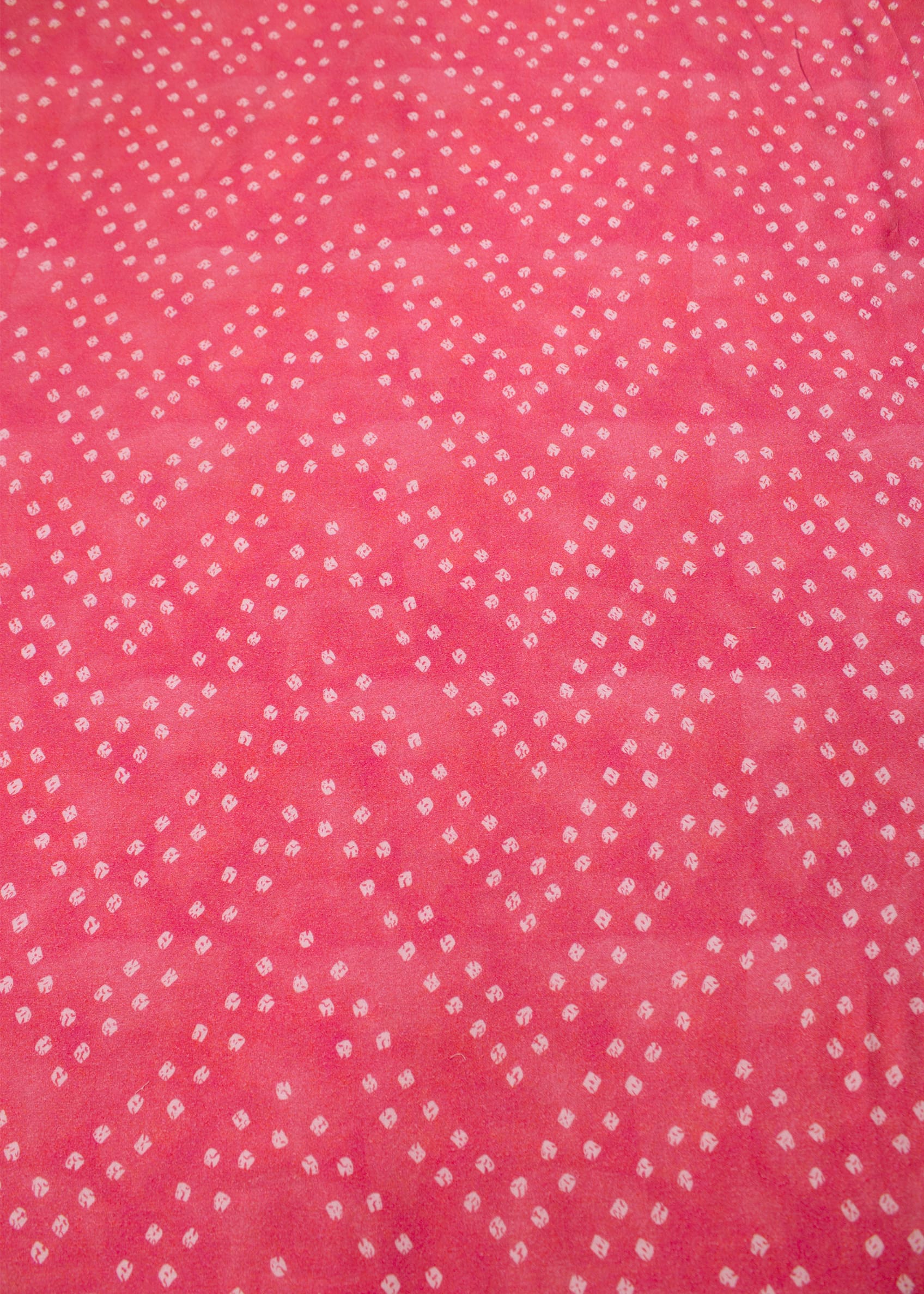 Punch Pink Pure Cotton Satin Fabric With Designer Zig Zag and Bandhej Print - Pure Cotton Satin D.No. 1705 Punch Pink Image 2