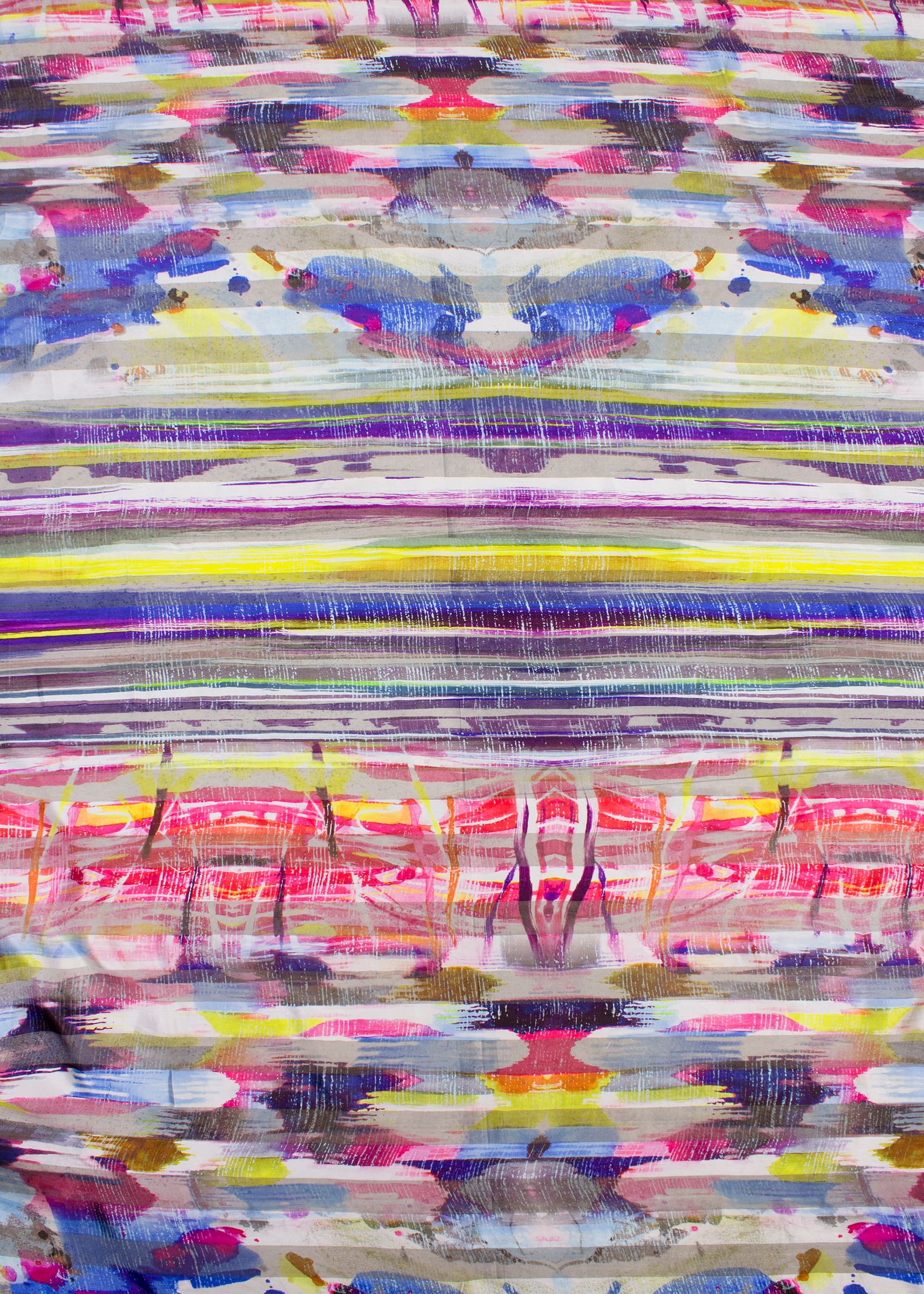 Pure Georgette Satin Pattern Fabric Showcasing Abstract Multicolor Digital Print - Georgette Satin Pattern 9003 Multicolor Modeling 2