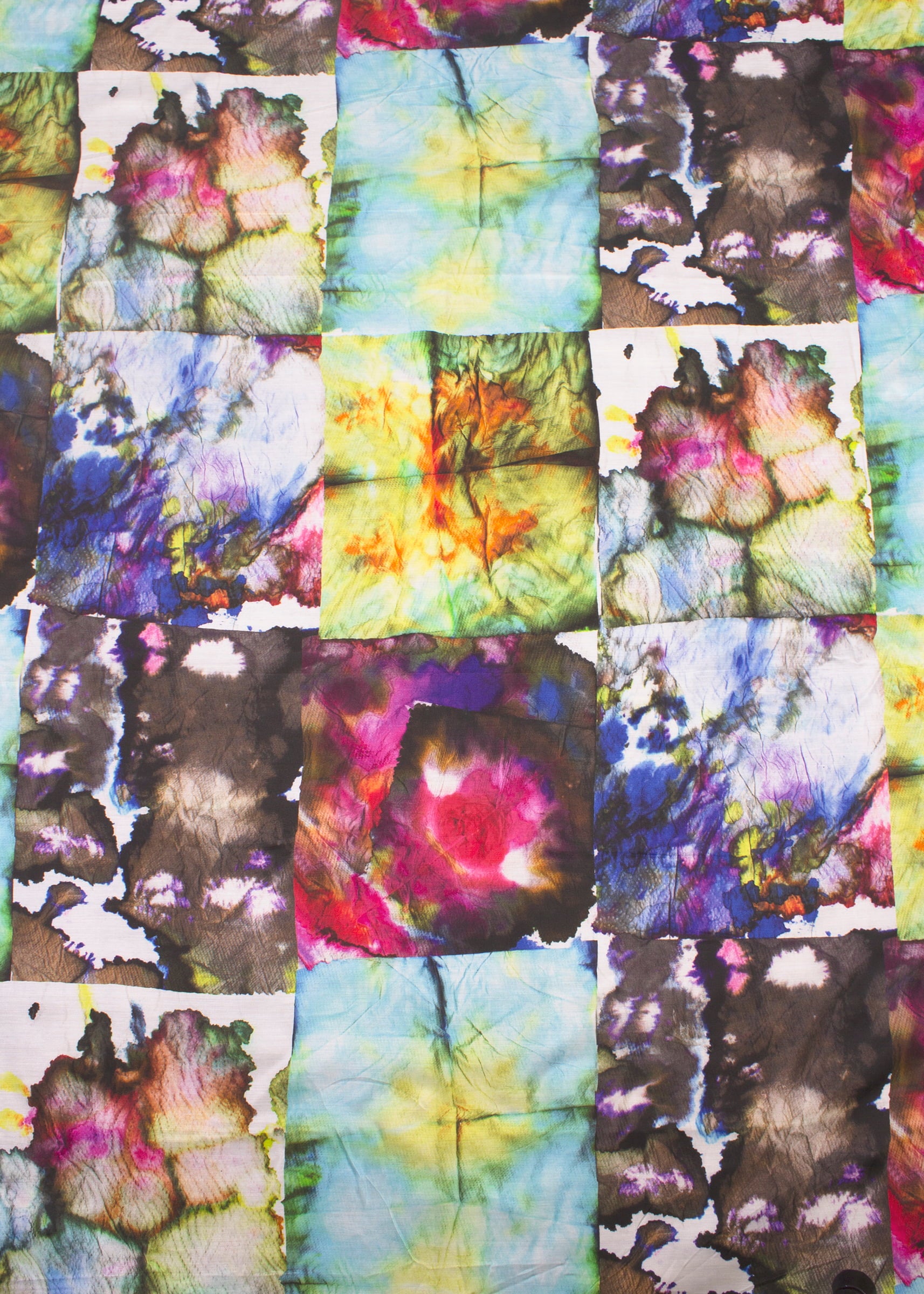 Pure Georgette Satin Pattern Fabric with Multicolor Abstract Digital Print - Pure Georgette Satin Pattern 9001 Multicolor Second Image
